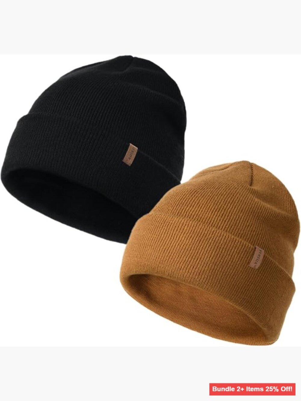 Winter Knit Beanie Hat Unisex Cuffed Skull Cap Acrylic Warm